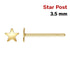 14k Gold Filled Star Post Earring, 3.5 mm, (GF-795)